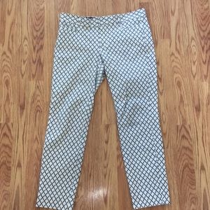 Banana Republic Sloan Pants Black & White Sz 6